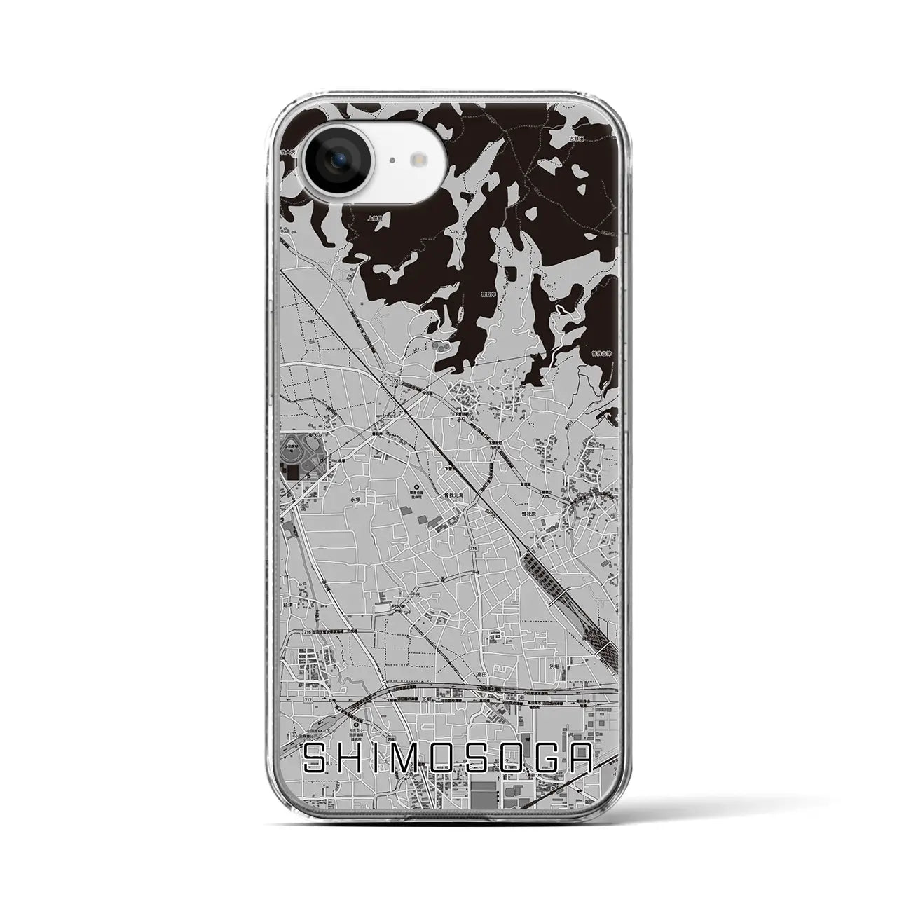 【下曽我(神奈川県)】地図柄iPhoneケース(クリアタイプ)