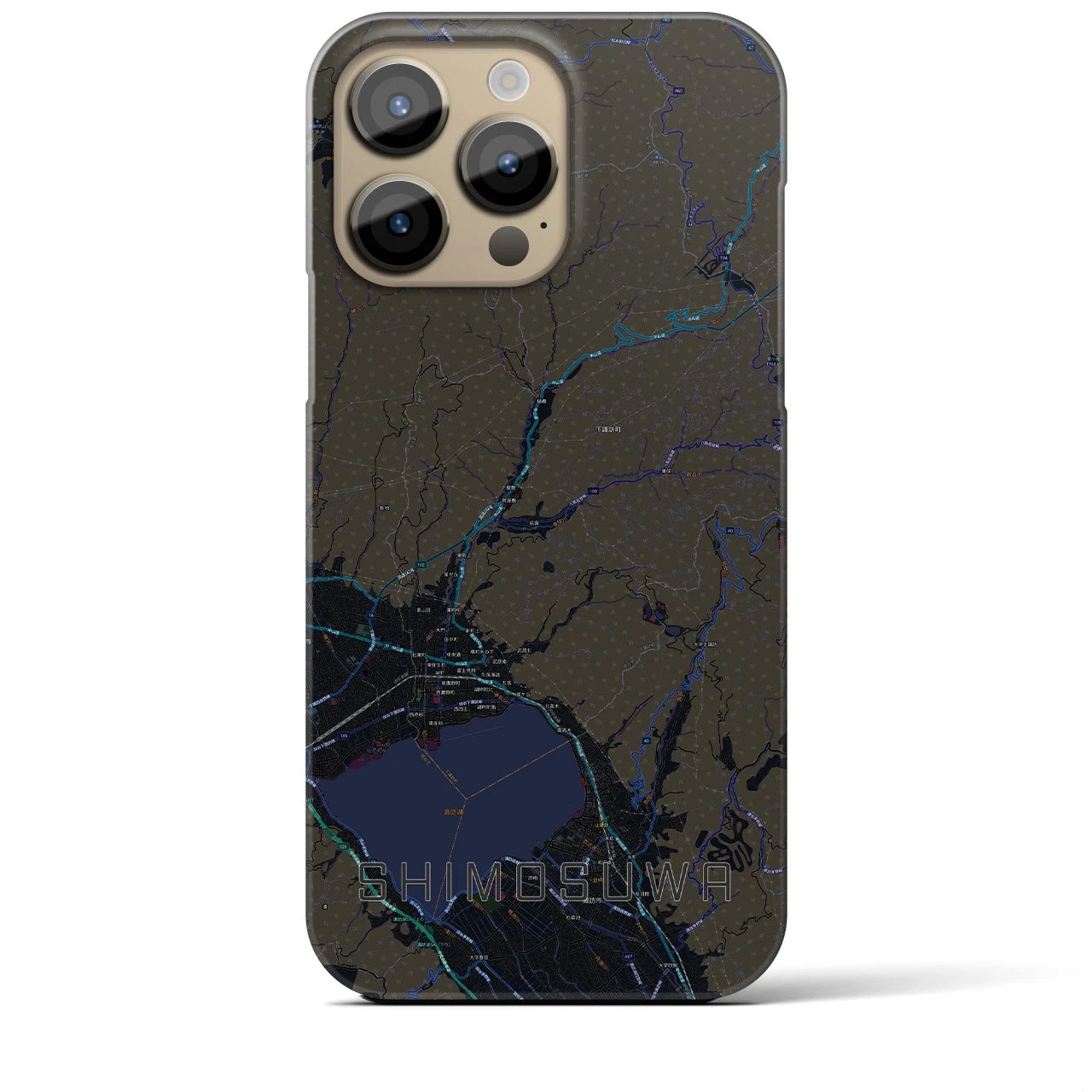 【下諏訪(長野県)】地図柄iPhoneケース(バックカバータイプ)