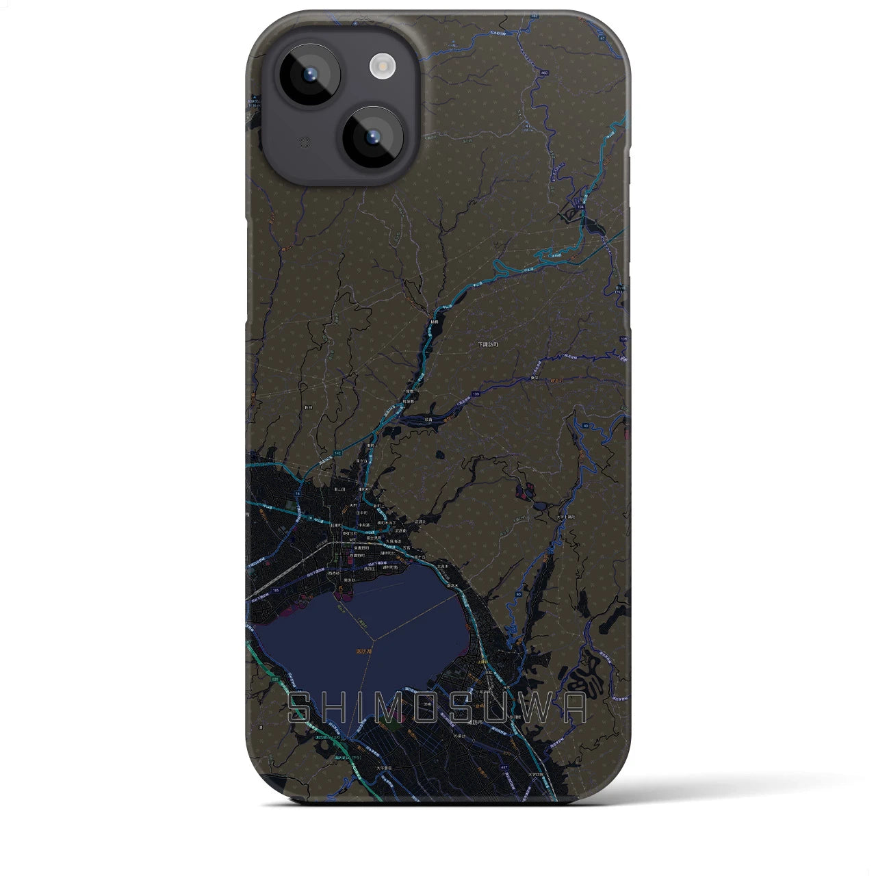 【下諏訪(長野県)】地図柄iPhoneケース(バックカバータイプ)