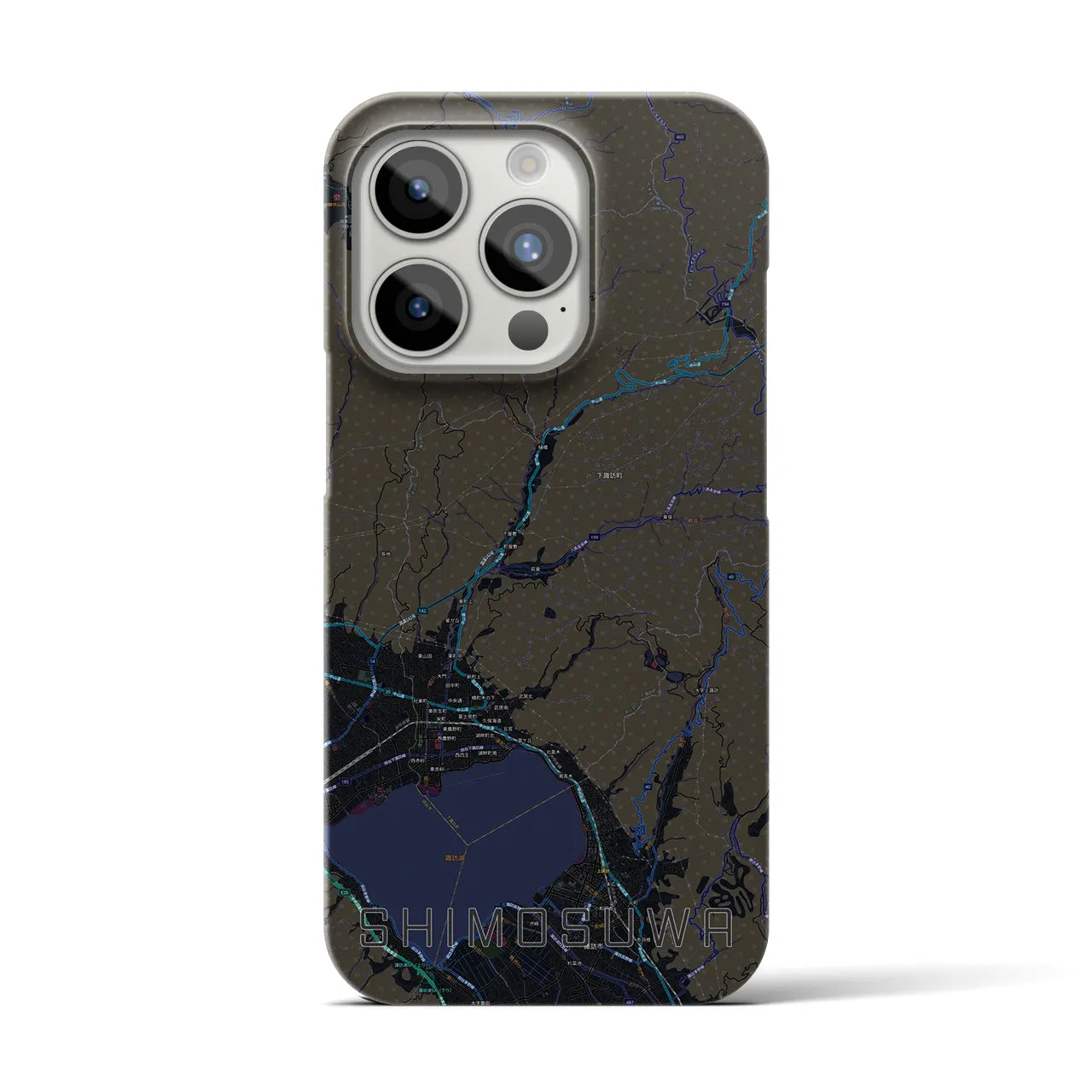 【下諏訪(長野県)】地図柄iPhoneケース(バックカバータイプ)