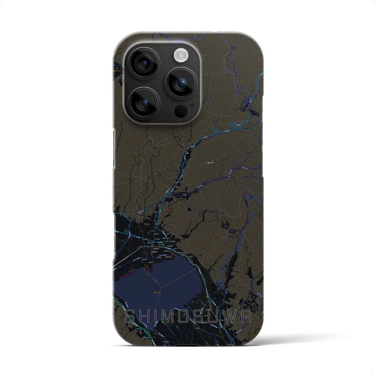 【下諏訪(長野県)】地図柄iPhoneケース(バックカバータイプ)