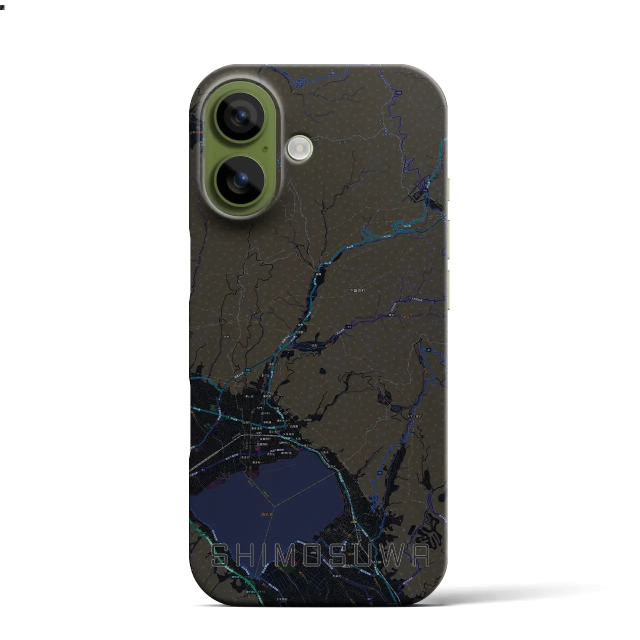 【下諏訪(長野県)】地図柄iPhoneケース(バックカバータイプ)