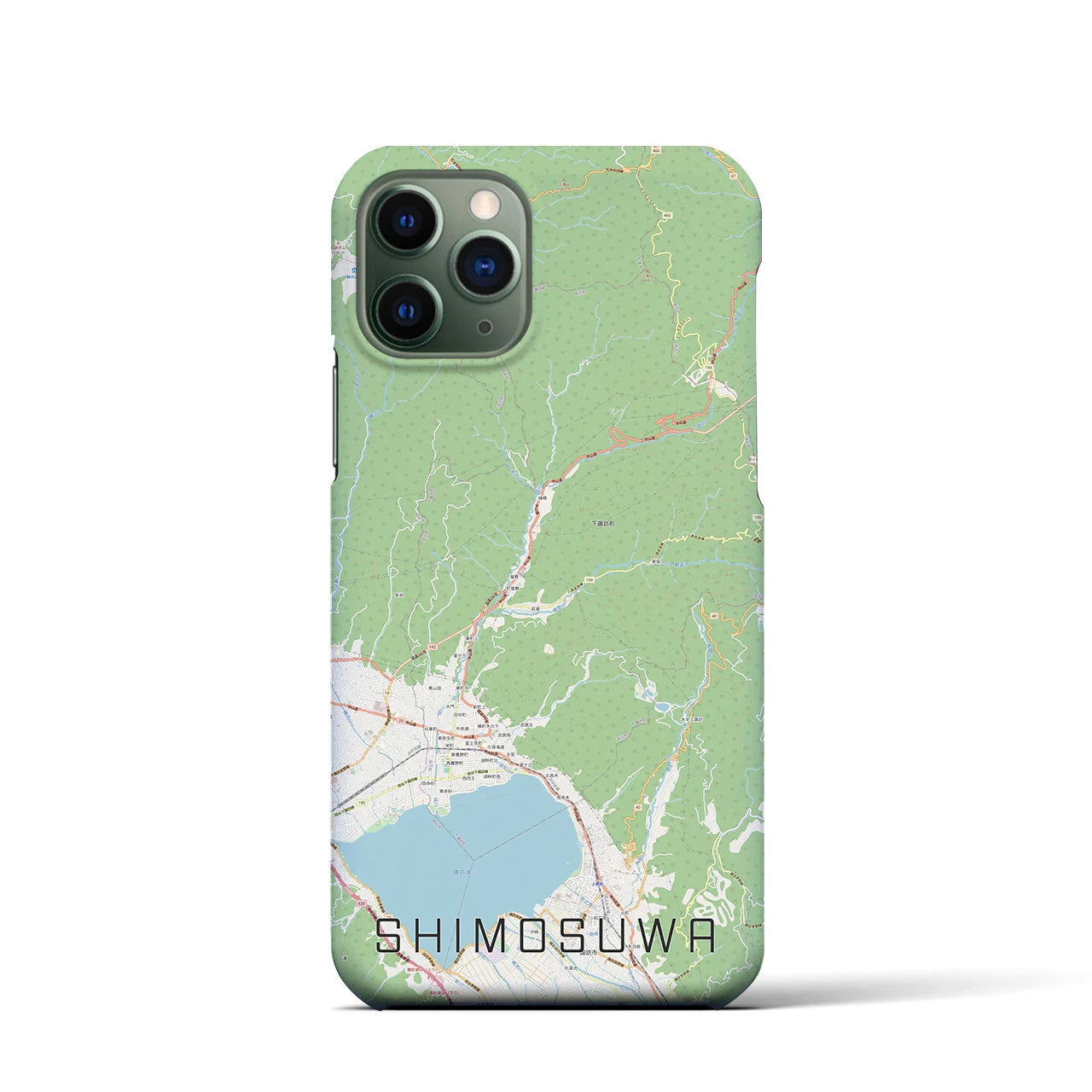 【下諏訪(長野県)】地図柄iPhoneケース(バックカバータイプ)