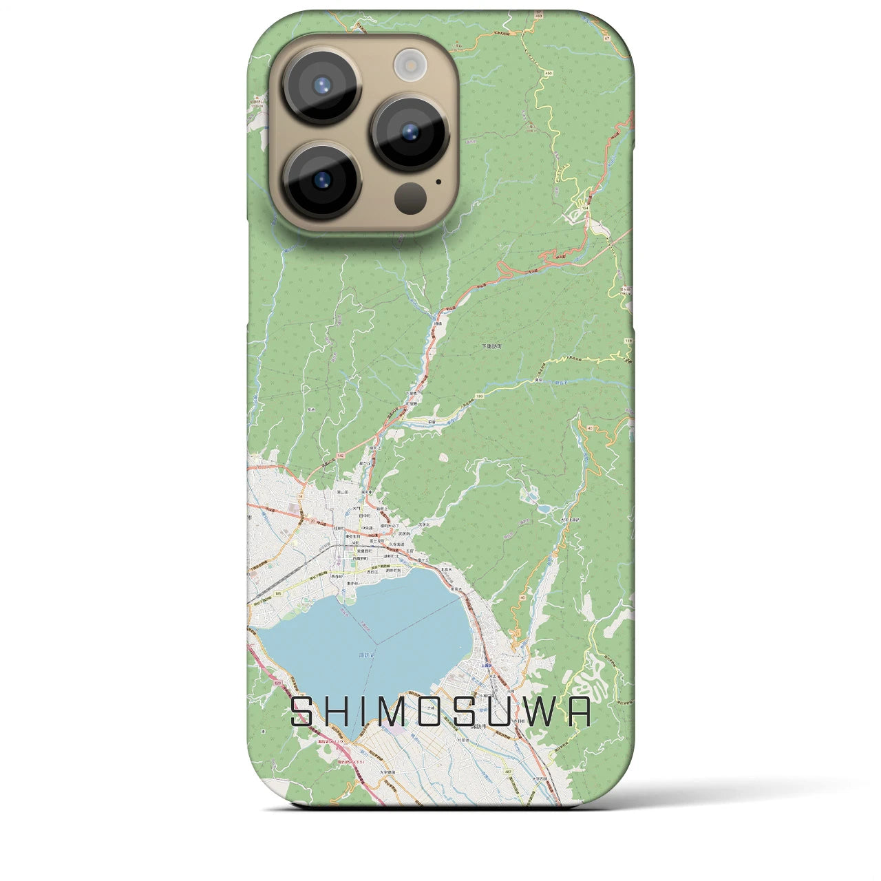 【下諏訪(長野県)】地図柄iPhoneケース(バックカバータイプ)