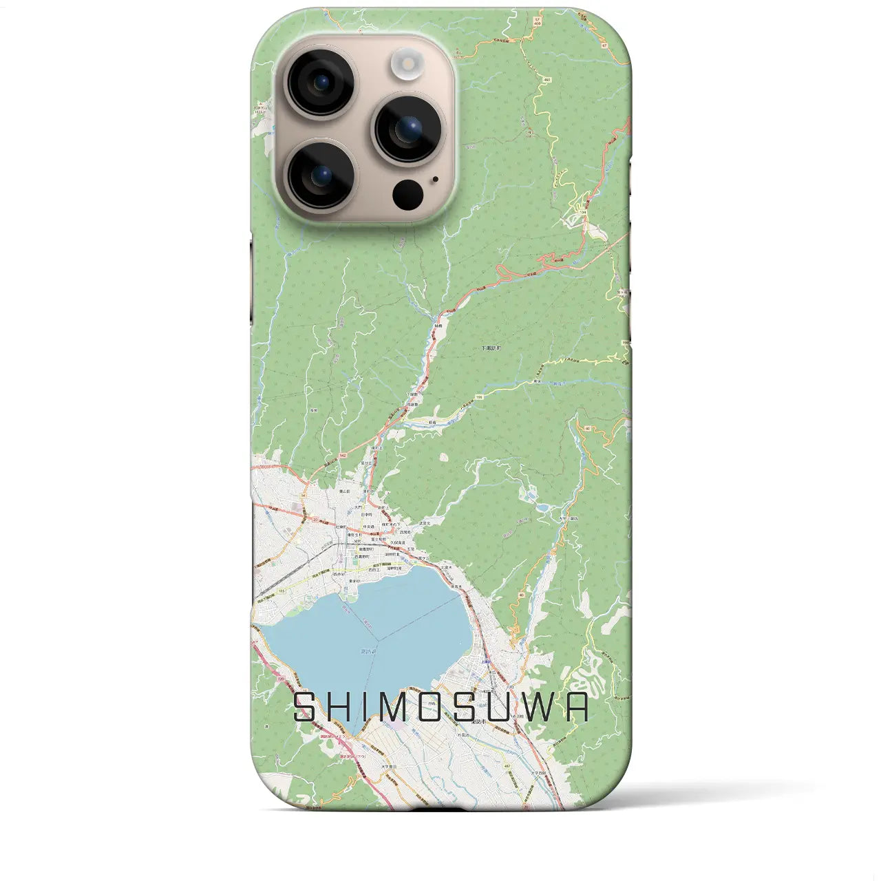 【下諏訪(長野県)】地図柄iPhoneケース(バックカバータイプ)