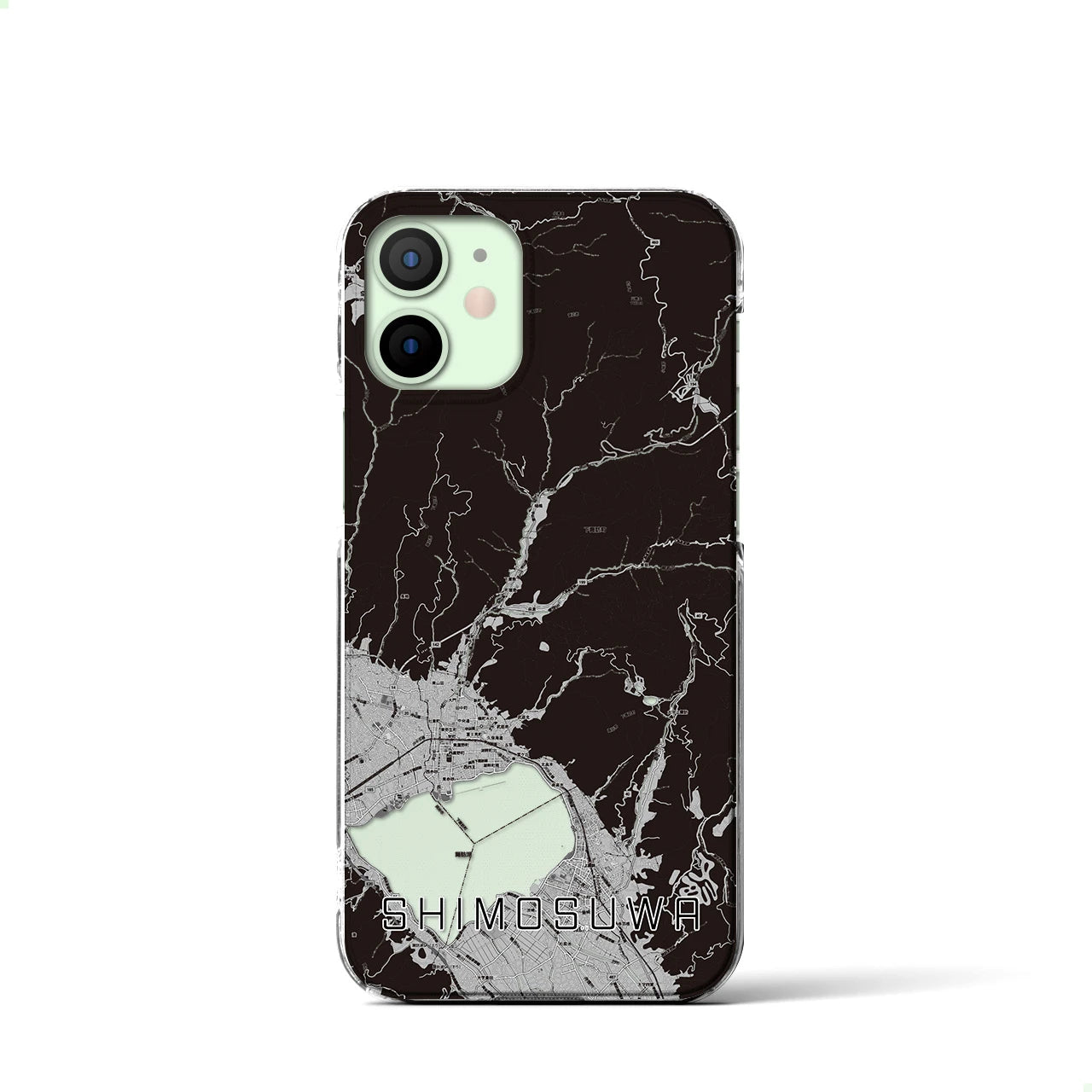 【下諏訪(長野県)】地図柄iPhoneケース(クリアタイプ)