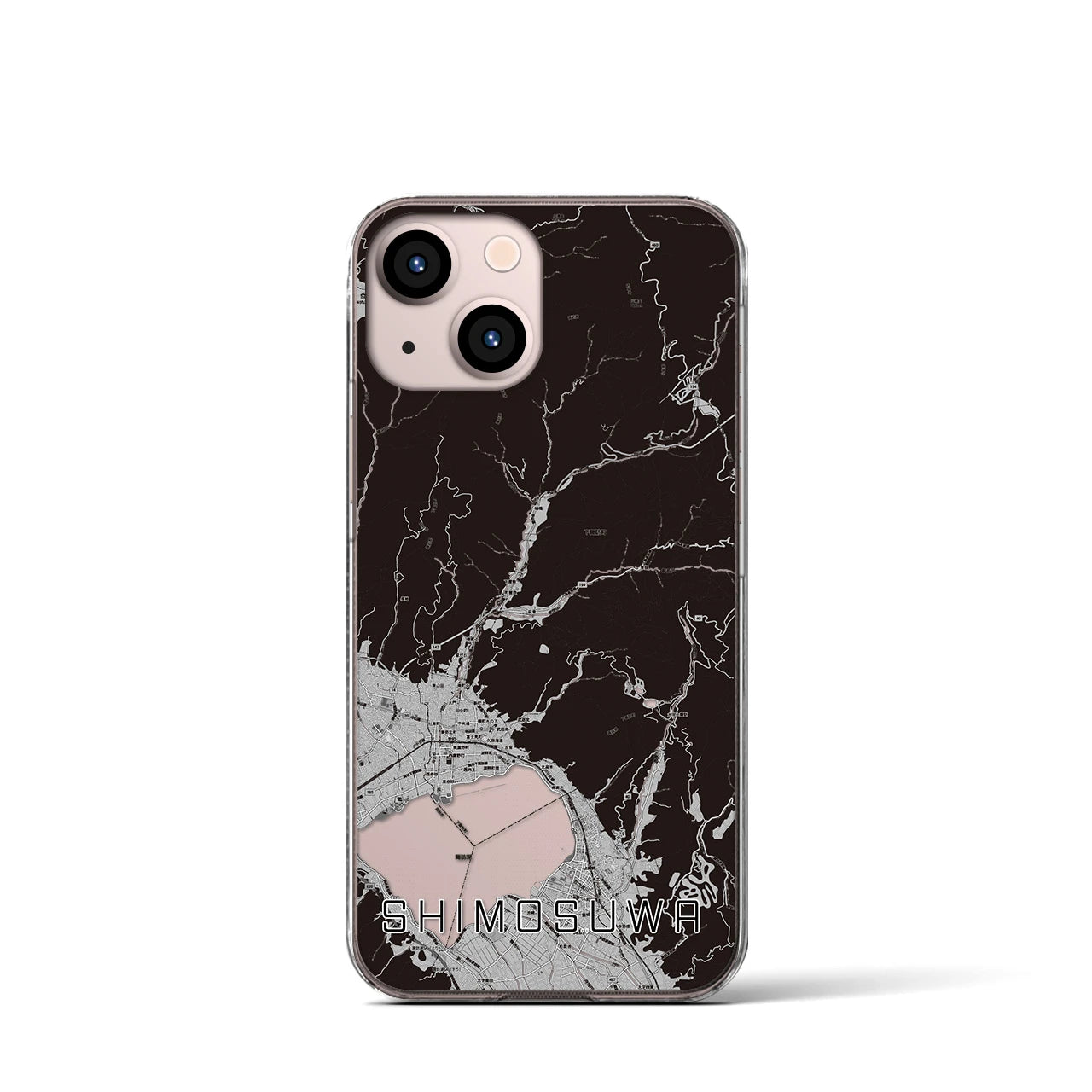 【下諏訪(長野県)】地図柄iPhoneケース(クリアタイプ)