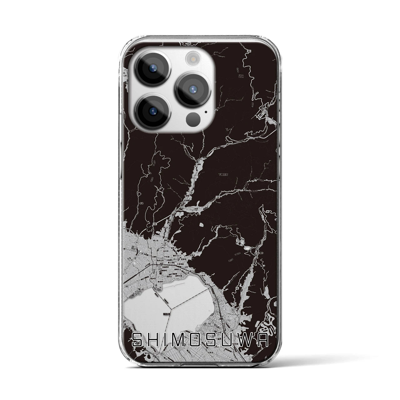 【下諏訪(長野県)】地図柄iPhoneケース(クリアタイプ)