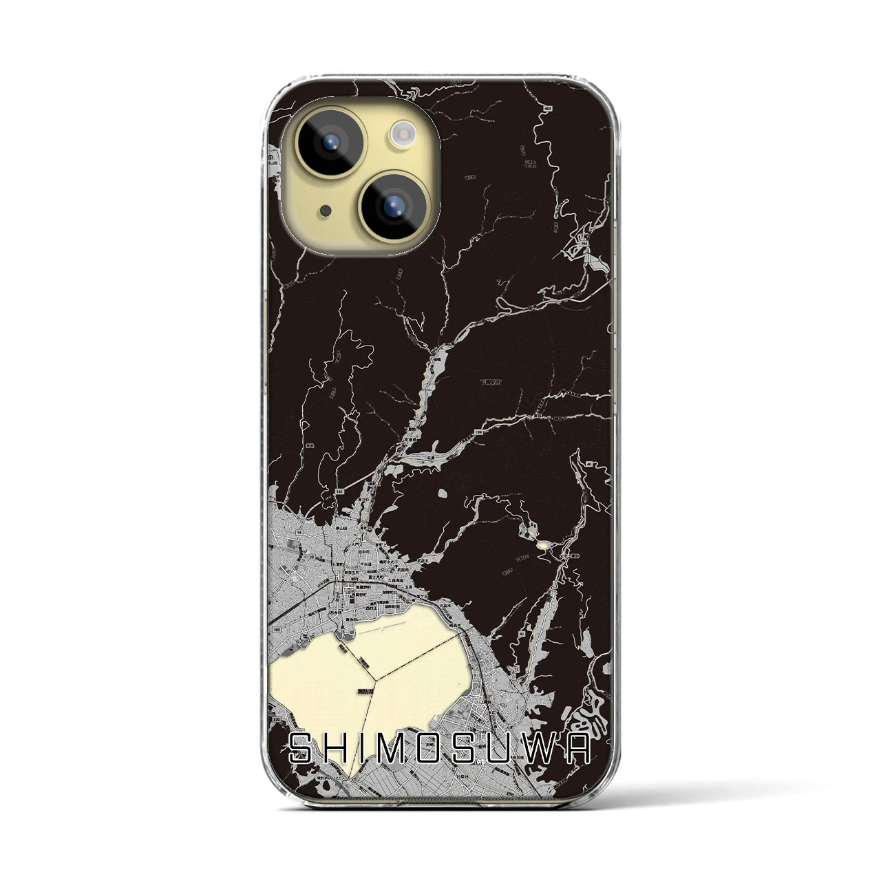 【下諏訪(長野県)】地図柄iPhoneケース(クリアタイプ)