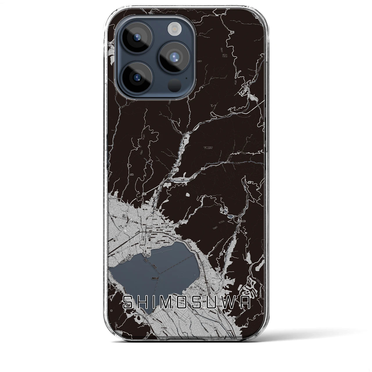 【下諏訪(長野県)】地図柄iPhoneケース(クリアタイプ)