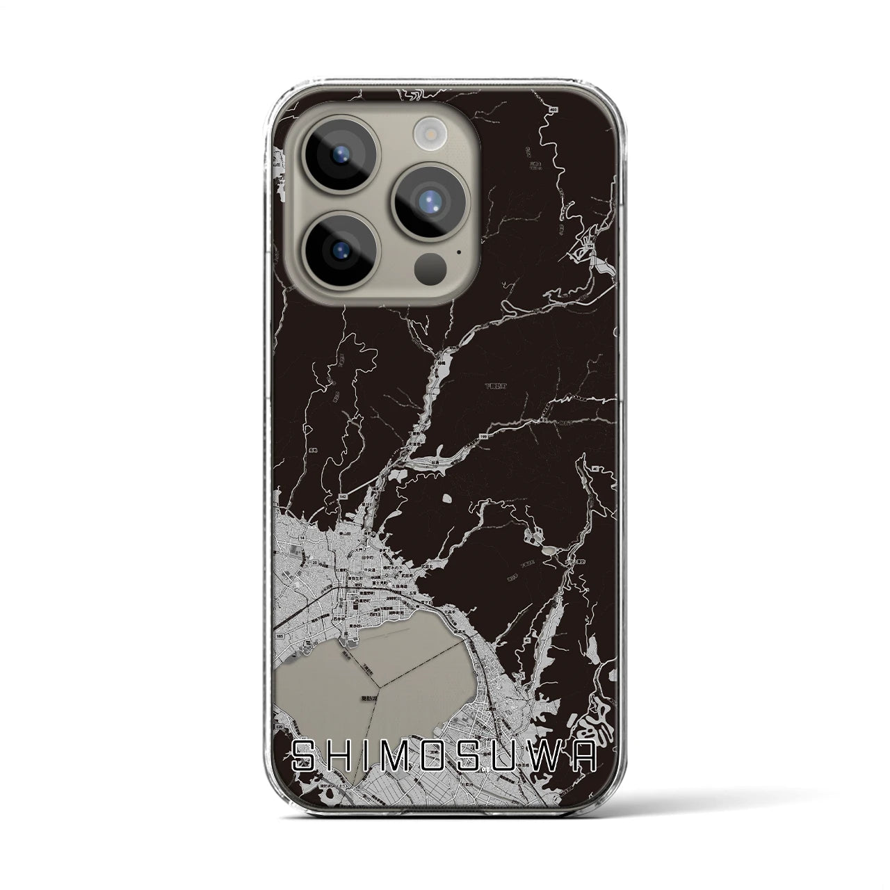 【下諏訪(長野県)】地図柄iPhoneケース(クリアタイプ)