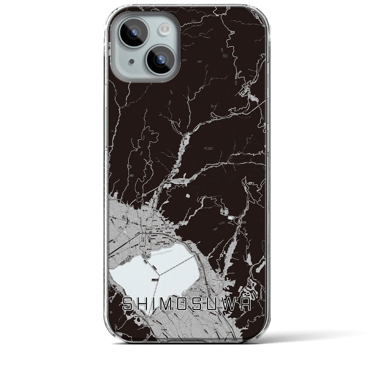 【下諏訪(長野県)】地図柄iPhoneケース(クリアタイプ)