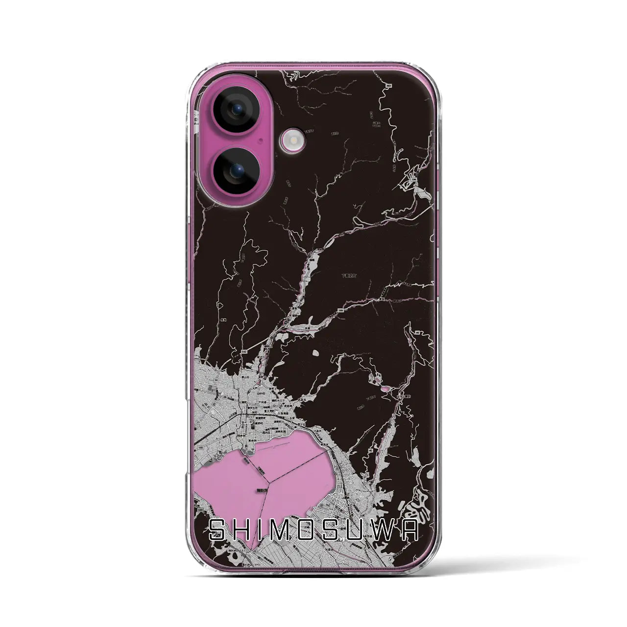 【下諏訪(長野県)】地図柄iPhoneケース(クリアタイプ)