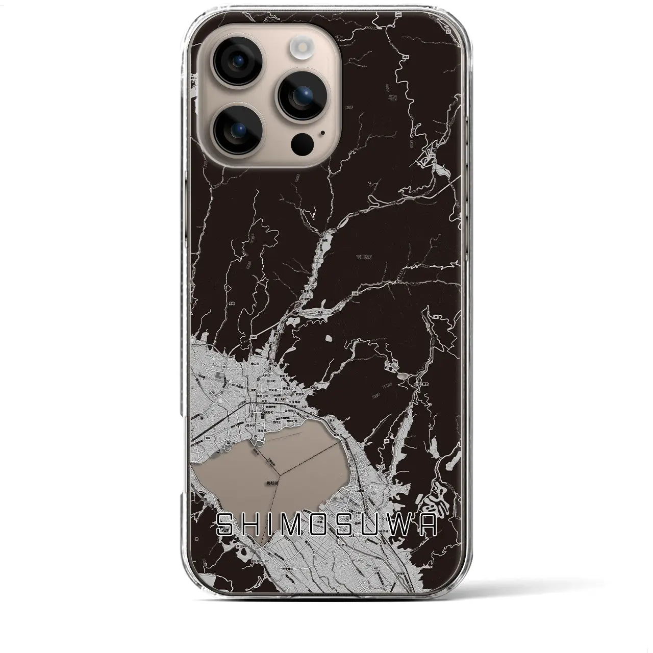 【下諏訪(長野県)】地図柄iPhoneケース(クリアタイプ)