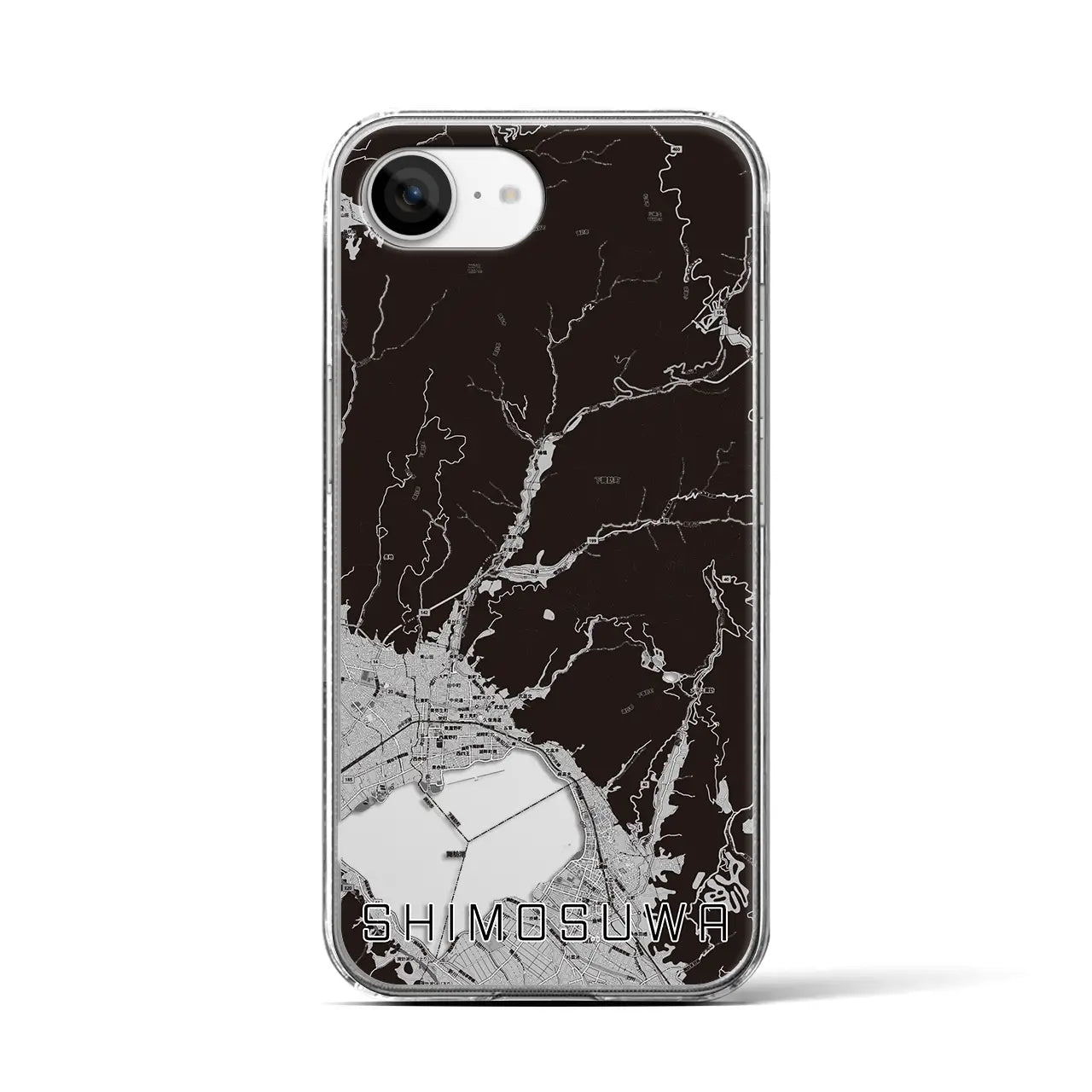 【下諏訪(長野県)】地図柄iPhoneケース(クリアタイプ)