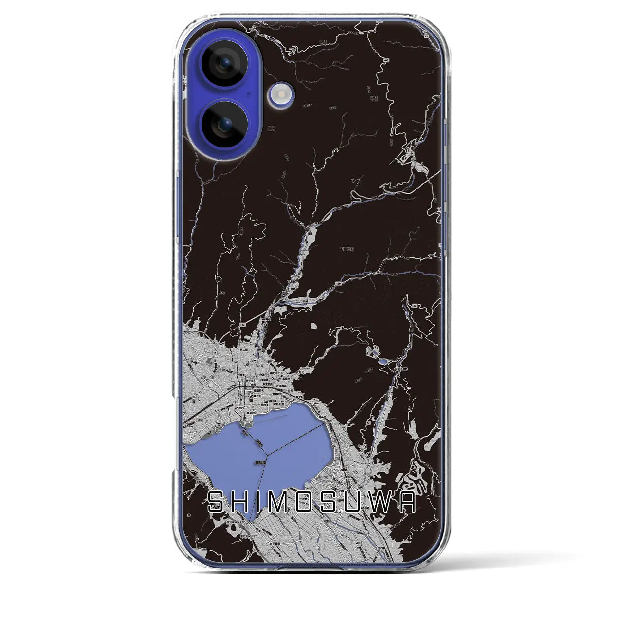 【下諏訪(長野県)】地図柄iPhoneケース(クリアタイプ)