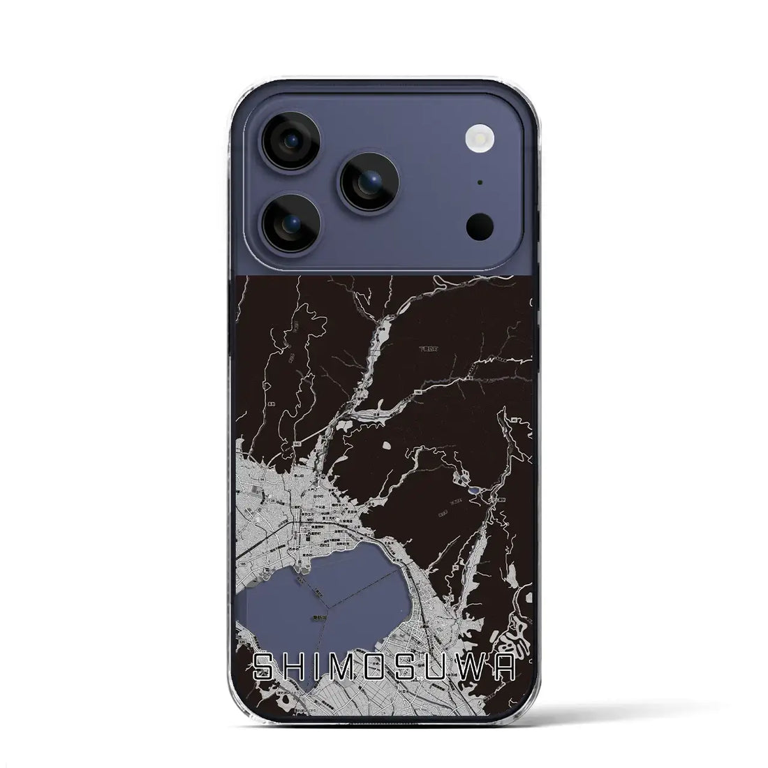 【下諏訪(長野県)】地図柄iPhoneケース(クリアタイプ)