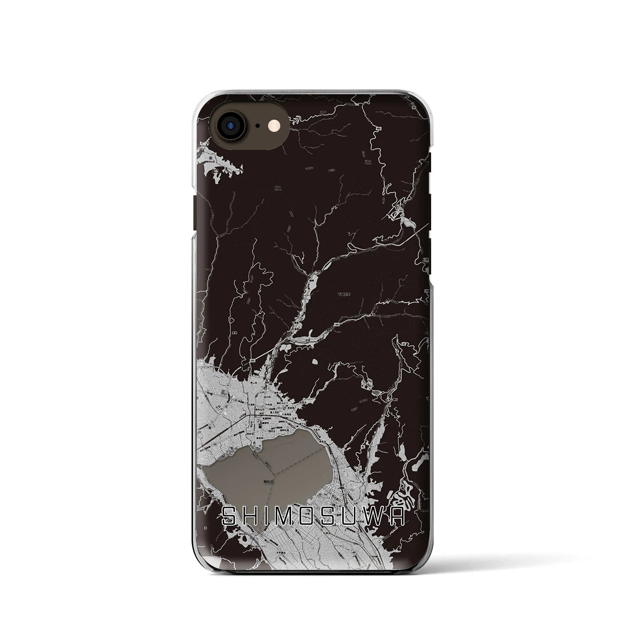 【下諏訪(長野県)】地図柄iPhoneケース(クリアタイプ)