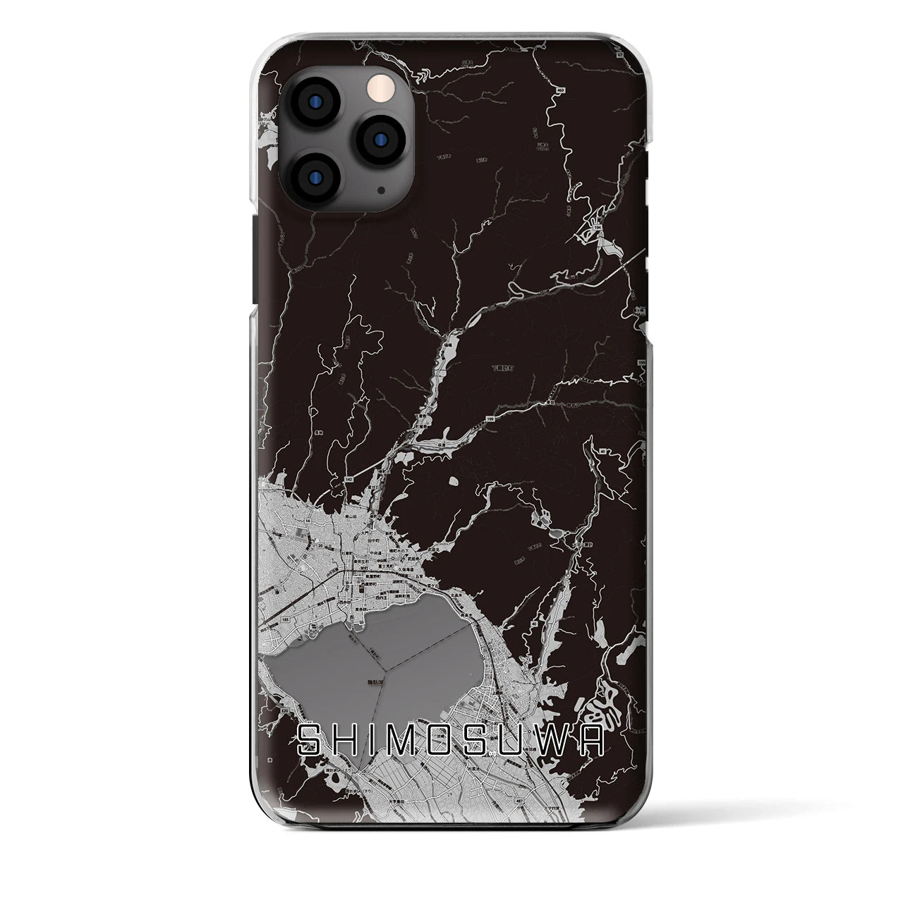 【下諏訪(長野県)】地図柄iPhoneケース(クリアタイプ)