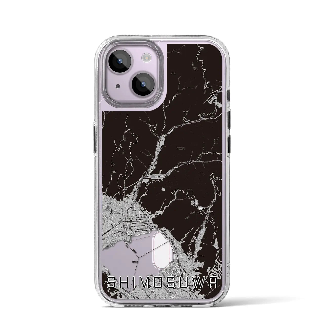 【下諏訪(長野県)】地図柄iPhoneケース(MagSafeタイプ)
