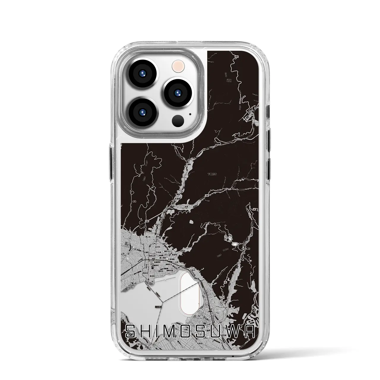 【下諏訪(長野県)】地図柄iPhoneケース(MagSafeタイプ)