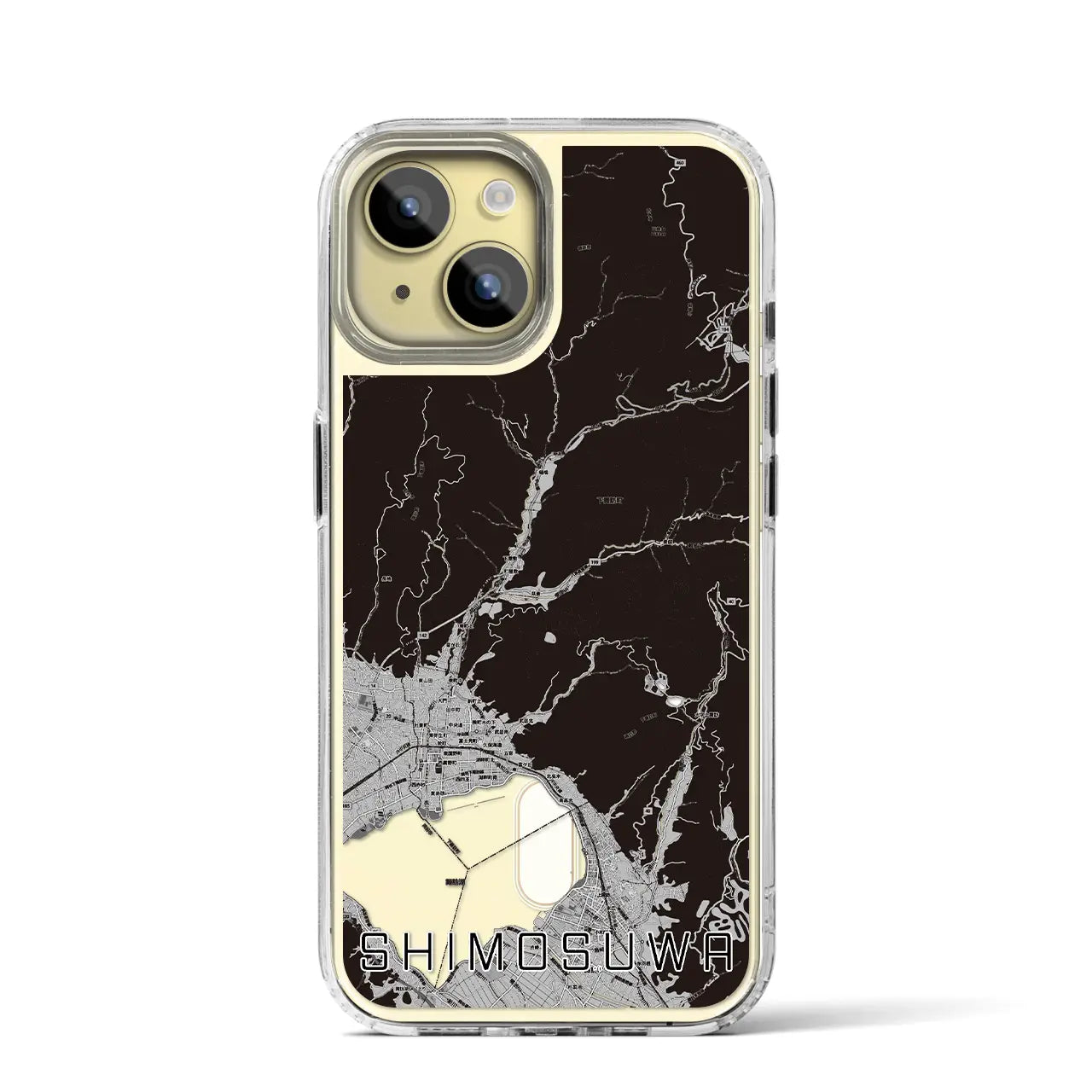 【下諏訪(長野県)】地図柄iPhoneケース(MagSafeタイプ)