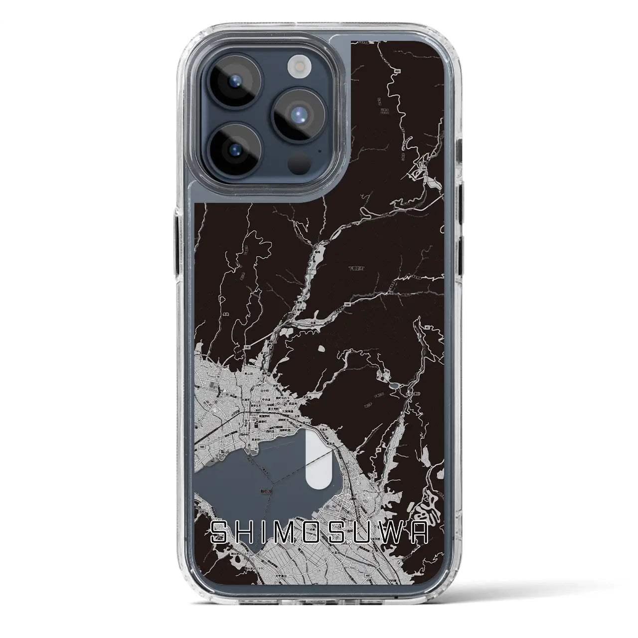 【下諏訪(長野県)】地図柄iPhoneケース(MagSafeタイプ)