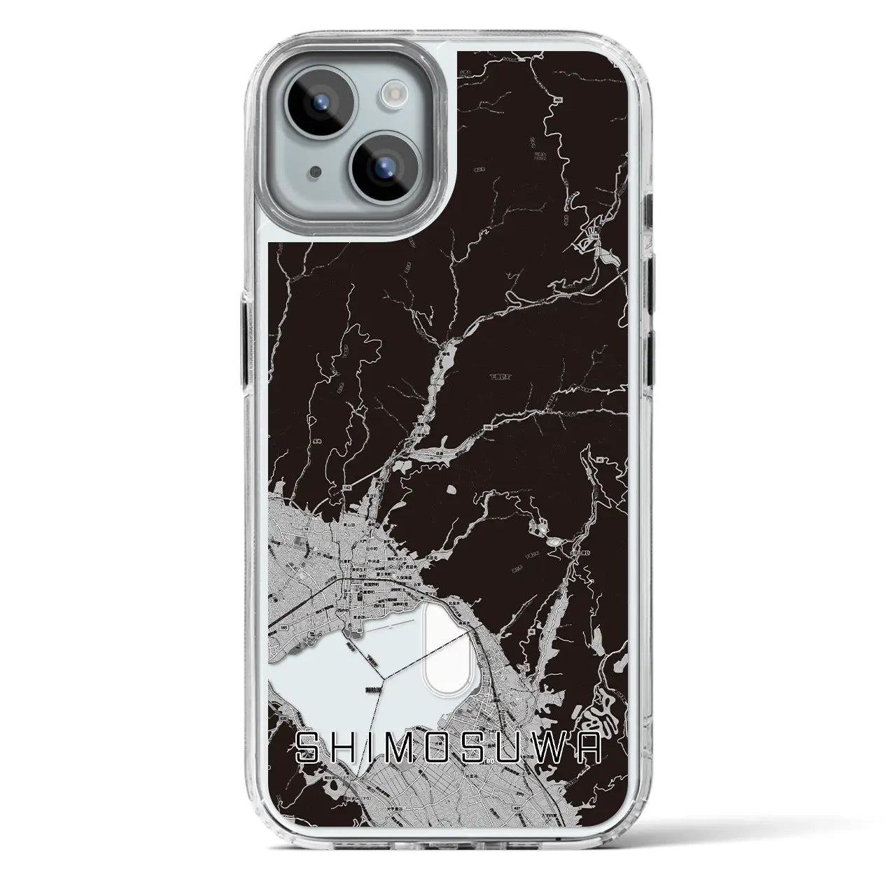 【下諏訪(長野県)】地図柄iPhoneケース(MagSafeタイプ)
