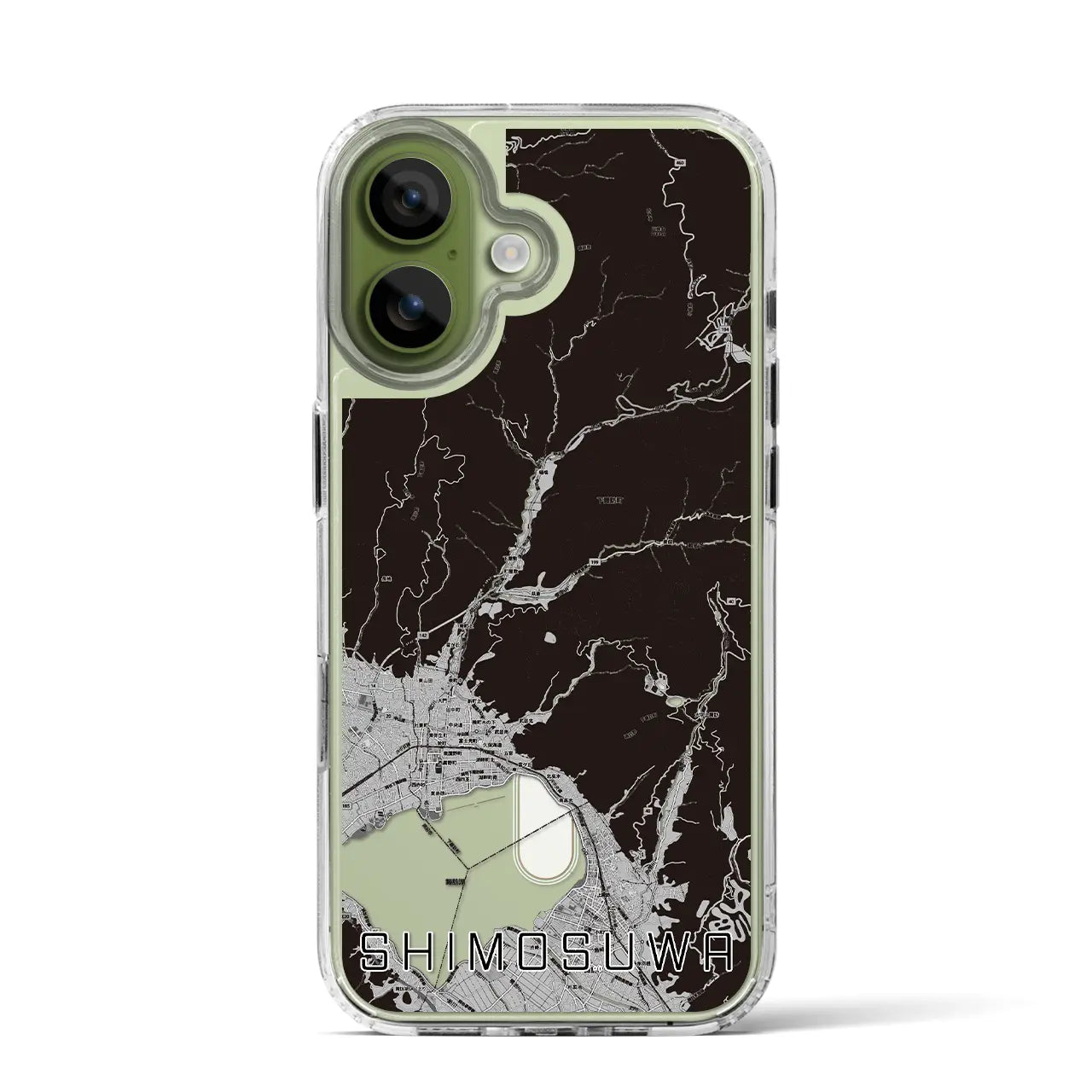 【下諏訪(長野県)】地図柄iPhoneケース(MagSafeタイプ)