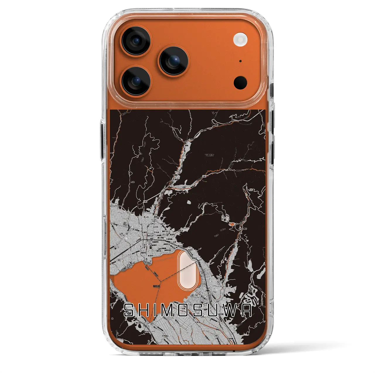 【下諏訪(長野県)】地図柄iPhoneケース(MagSafeタイプ)