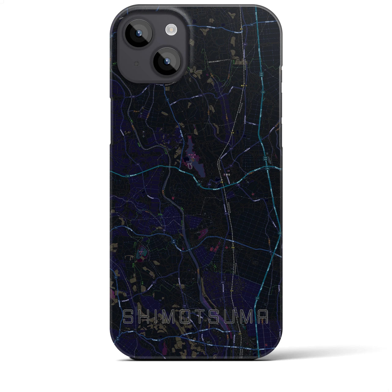 【下妻(茨城県)】地図柄iPhoneケース(バックカバータイプ)