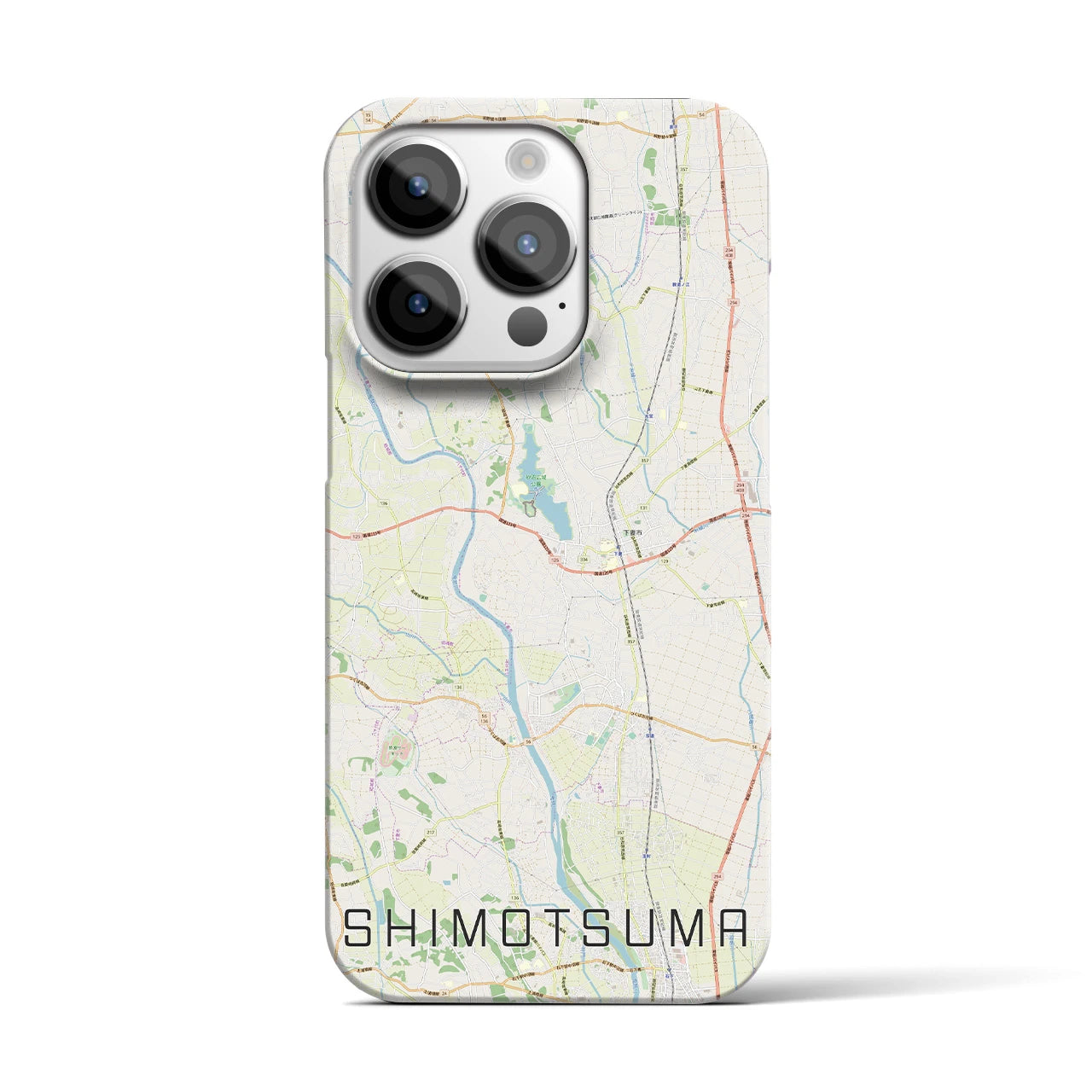 【下妻(茨城県)】地図柄iPhoneケース(バックカバータイプ)