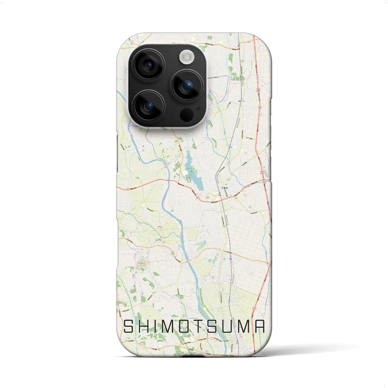 【下妻(茨城県)】地図柄iPhoneケース(バックカバータイプ)