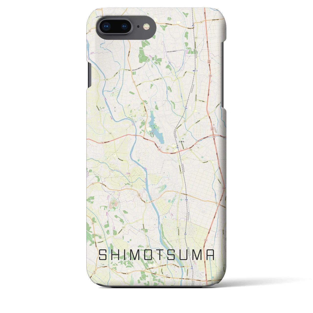 【下妻(茨城県)】地図柄iPhoneケース(バックカバータイプ)