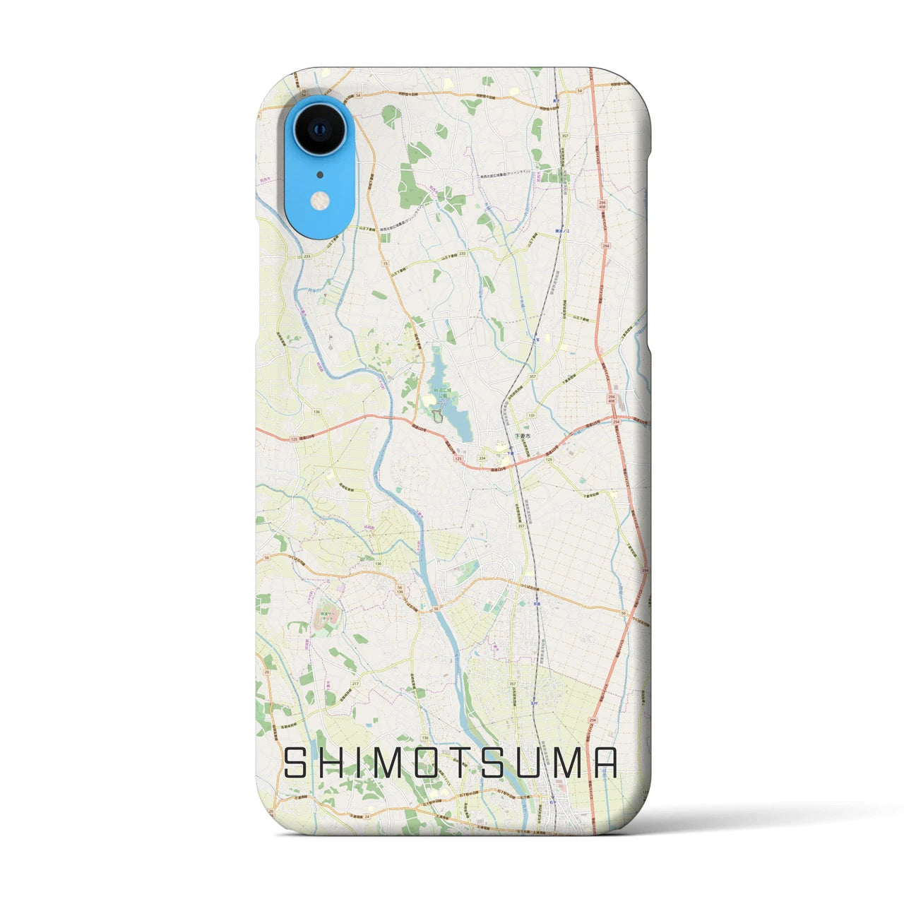 【下妻(茨城県)】地図柄iPhoneケース(バックカバータイプ)