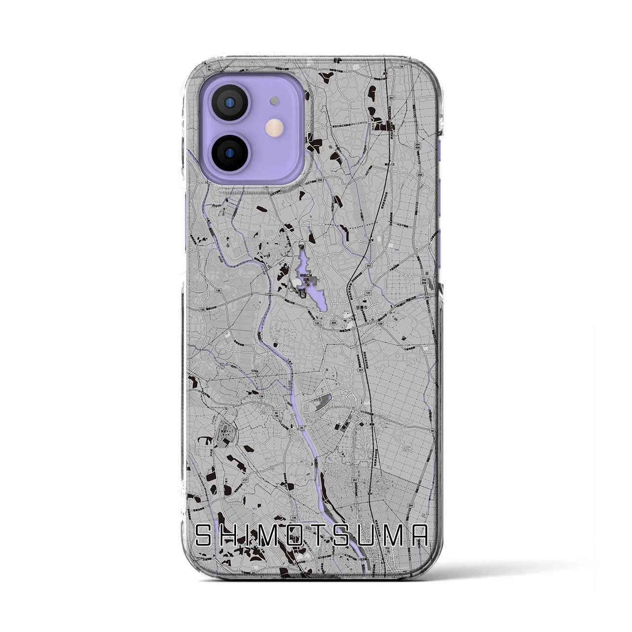 【下妻(茨城県)】地図柄iPhoneケース(クリアタイプ)