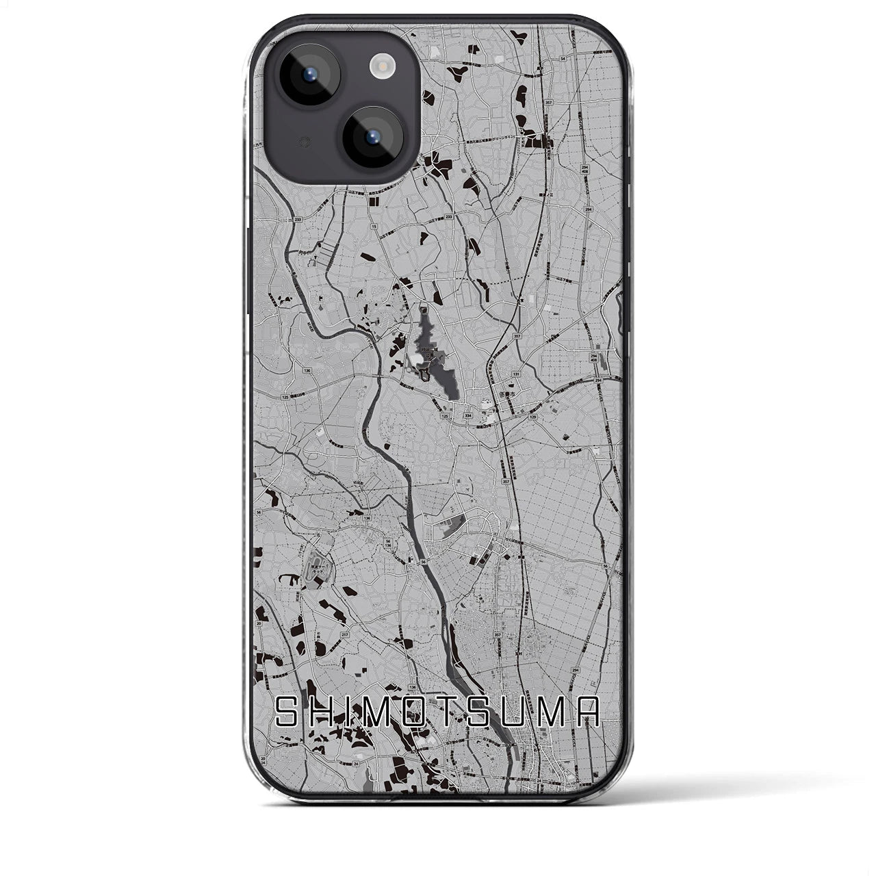 【下妻(茨城県)】地図柄iPhoneケース(クリアタイプ)