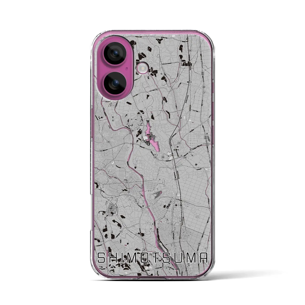 【下妻(茨城県)】地図柄iPhoneケース(クリアタイプ)