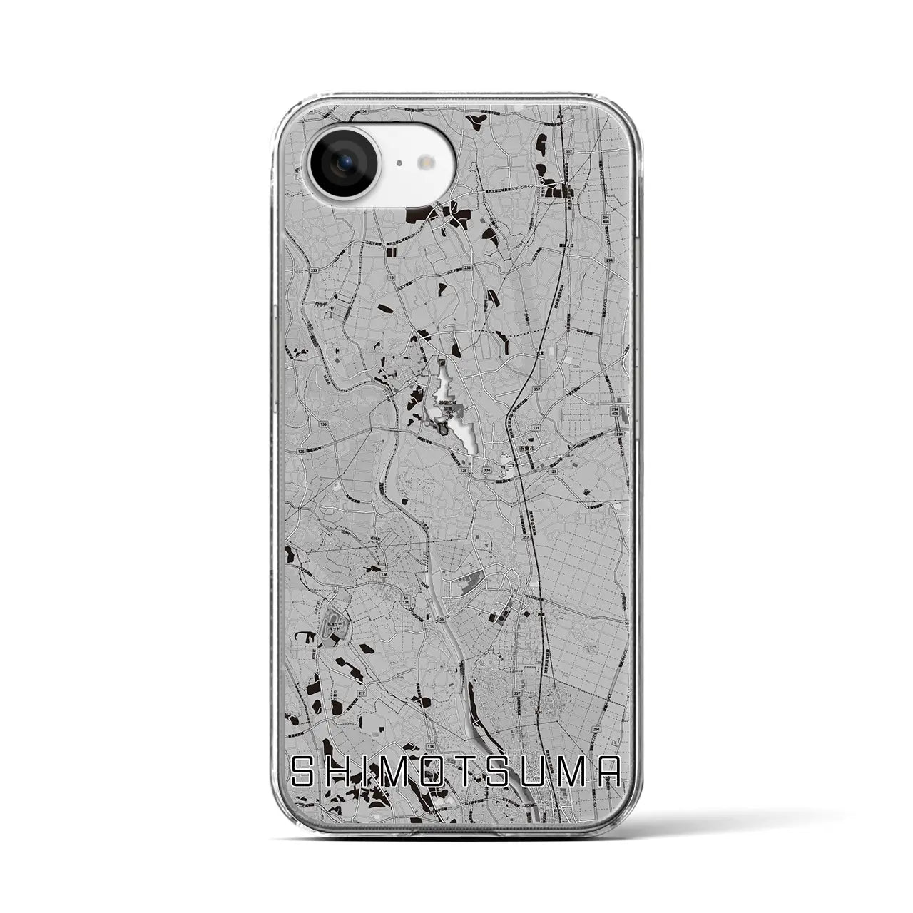 【下妻(茨城県)】地図柄iPhoneケース(クリアタイプ)