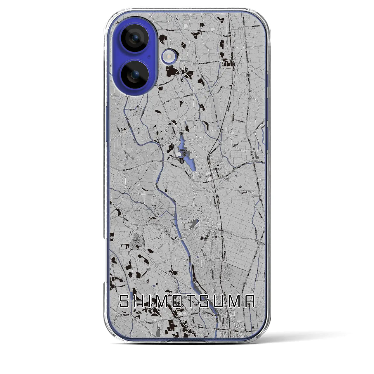 【下妻(茨城県)】地図柄iPhoneケース(クリアタイプ)