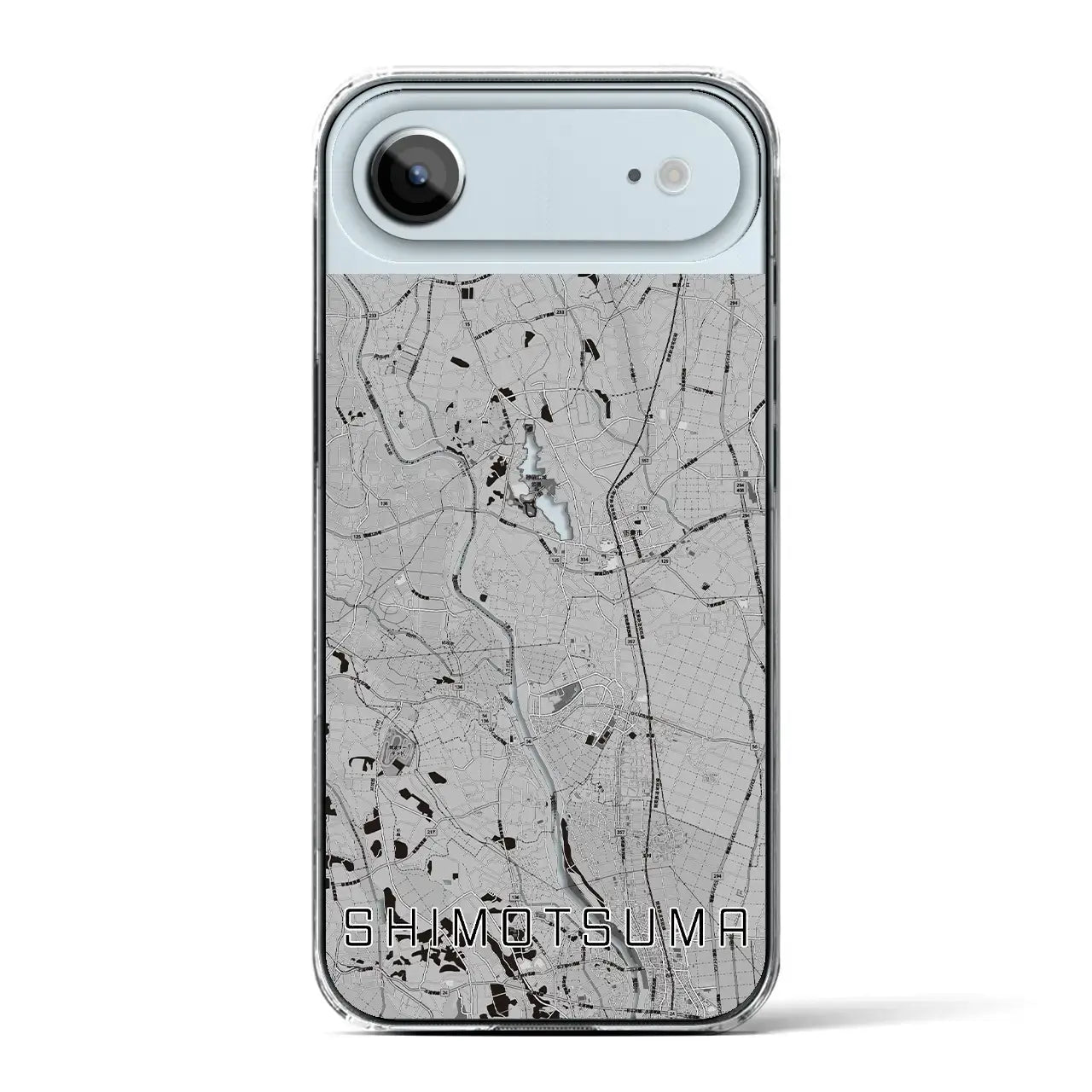 【下妻(茨城県)】地図柄iPhoneケース(クリアタイプ)