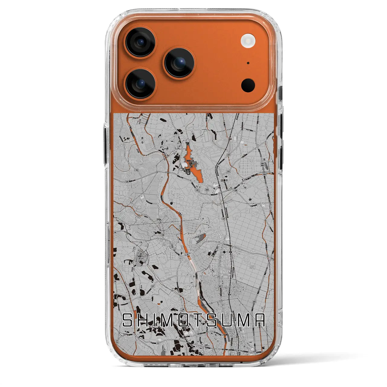 【下妻(茨城県)】地図柄iPhoneケース(MagSafeタイプ)