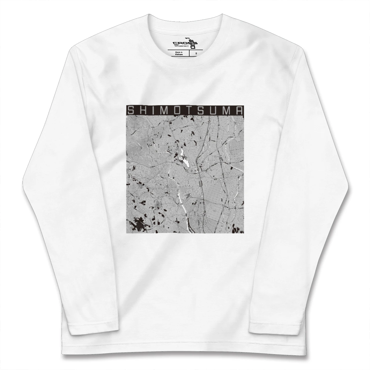 【下妻(茨城県)】地図柄ロングスリーブTシャツ