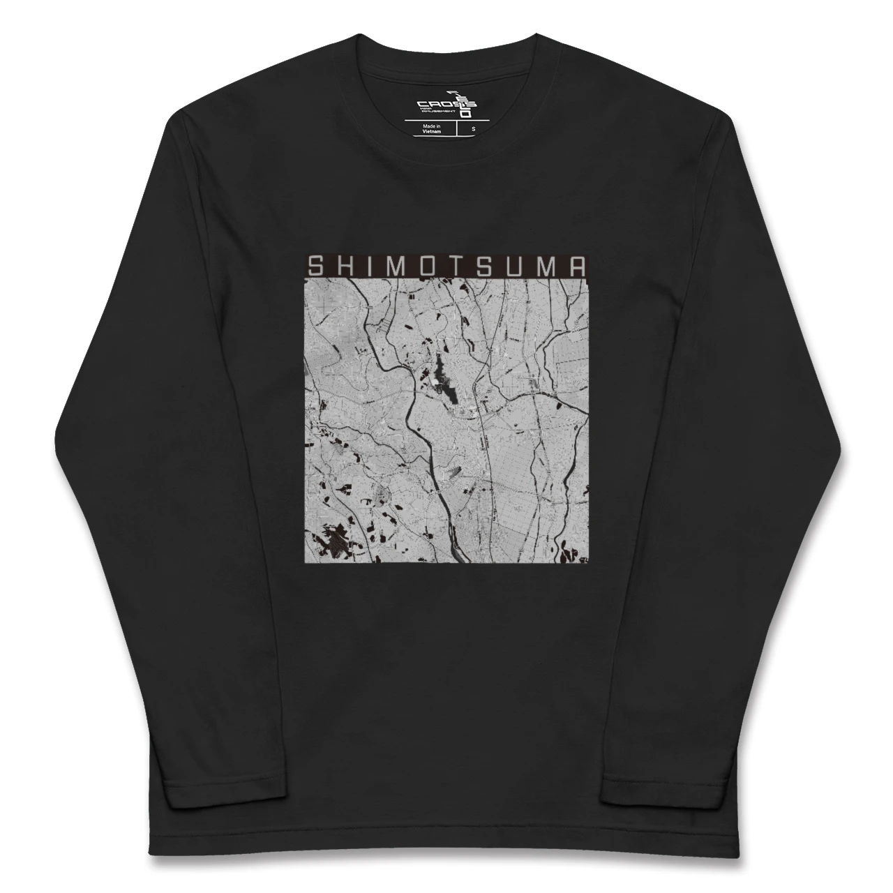 【下妻(茨城県)】地図柄ロングスリーブTシャツ