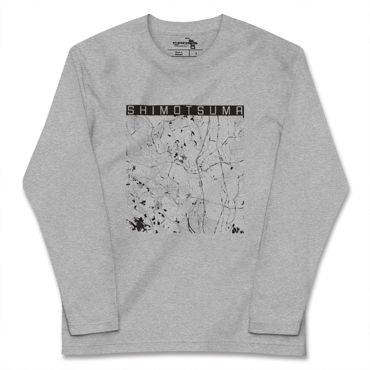 【下妻(茨城県)】地図柄ロングスリーブTシャツ