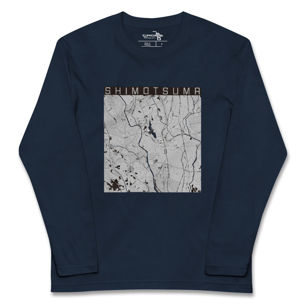 【下妻(茨城県)】地図柄ロングスリーブTシャツ