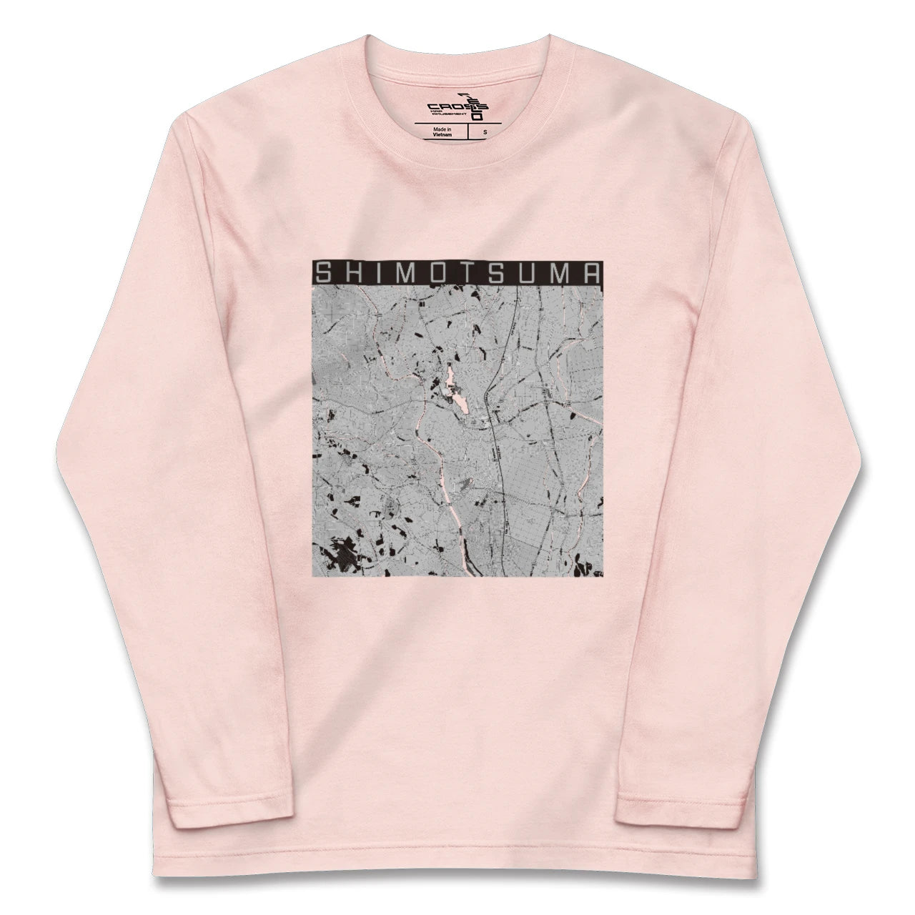 【下妻(茨城県)】地図柄ロングスリーブTシャツ