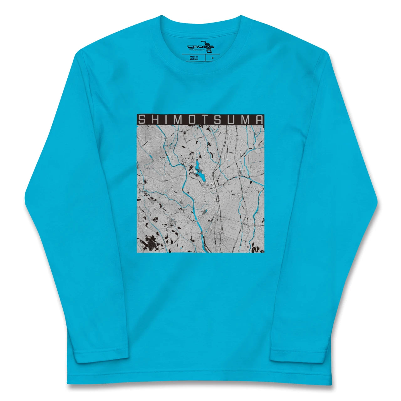 【下妻(茨城県)】地図柄ロングスリーブTシャツ