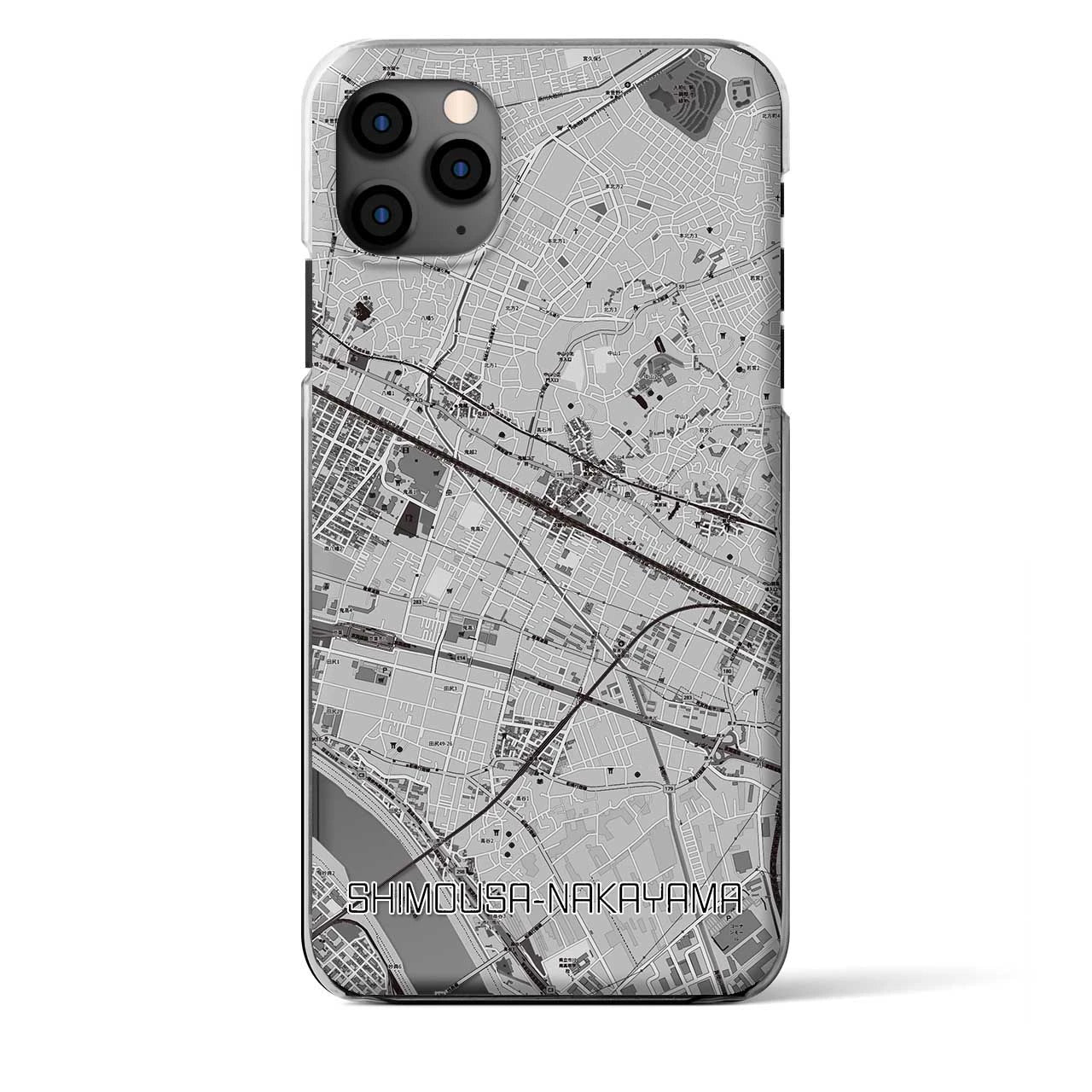 【下総中山(千葉県)】地図柄iPhoneケース(クリアタイプ)