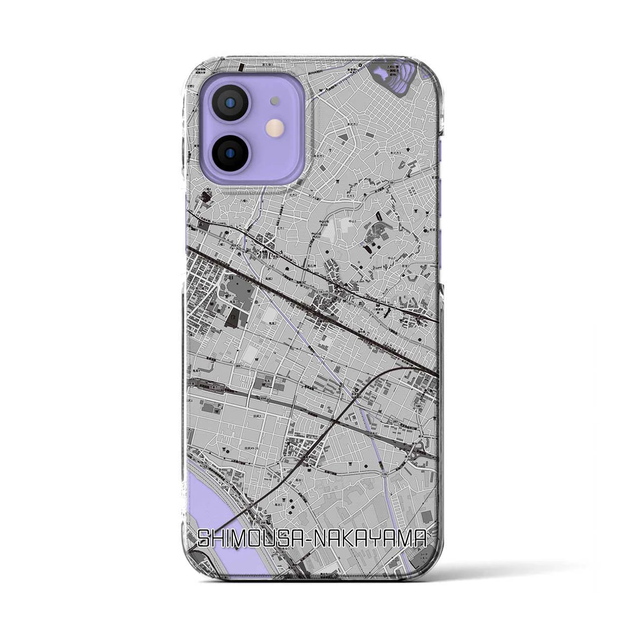 【下総中山(千葉県)】地図柄iPhoneケース(クリアタイプ)